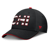 Chicago Blackhawks Fanatics Authentic Pro Rink Team Code Flex Hat Black/Red