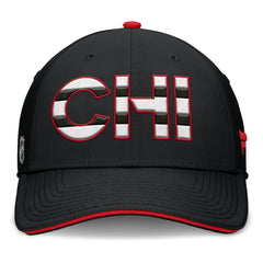 Chicago Blackhawks Fanatics Authentic Pro Rink Team Code Flex Hat Black/Red