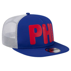 Philadelphia 76ers Puff Print Team Code A-Frame 9FIFTY Trucker Snapback Hat - Royal | New Era outlet