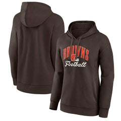 Cleveland Browns Women's Victory Script Pullover Hoodie - Brown for sale