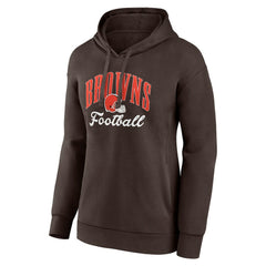 Cleveland Browns Women's Victory Script Pullover Hoodie - Brown for sale