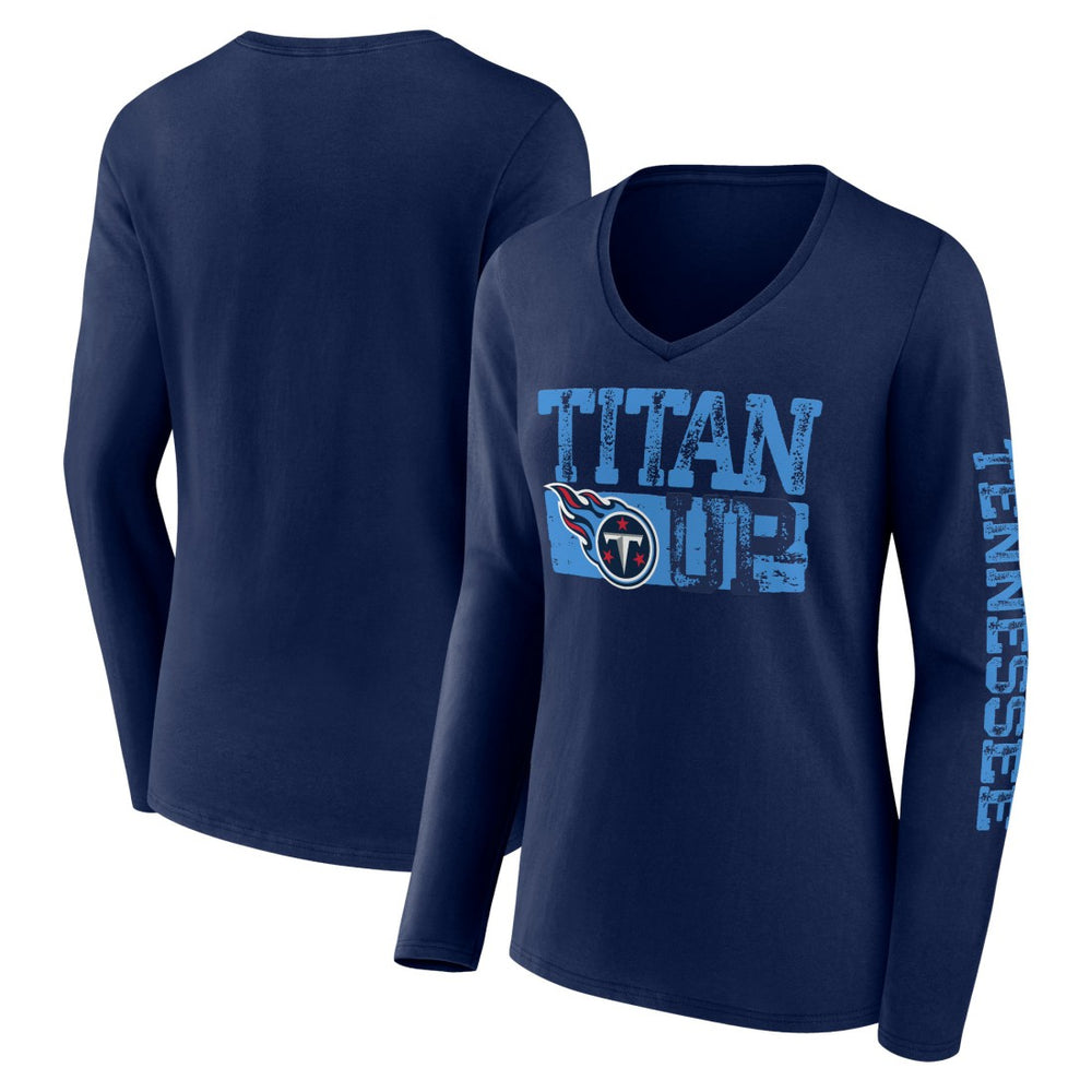 Tennessee Titans Hometown Sweep Long Sleeve V-Neck T-Shirt - Navy cheap