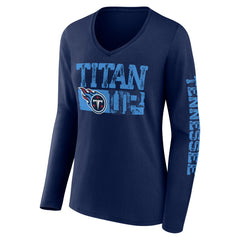 Tennessee Titans Hometown Sweep Long Sleeve V-Neck T-Shirt - Navy cheap
