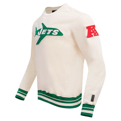 New York Jets Pro Standard Retro Classics Fleece Pullover Sweatshirt - Cream outlet
