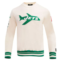 New York Jets Pro Standard Retro Classics Fleece Pullover Sweatshirt - Cream outlet
