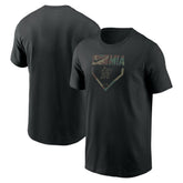 Miami Marlins Camo T-Shirt - Black | Nike