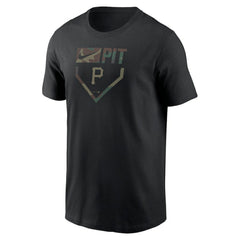 Pittsburgh Pirates Camo T-Shirt - Black | Nike