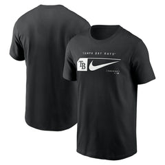 Tampa Bay Rays Fashion Graphic Swoosh T-Shirt - Black | Nike