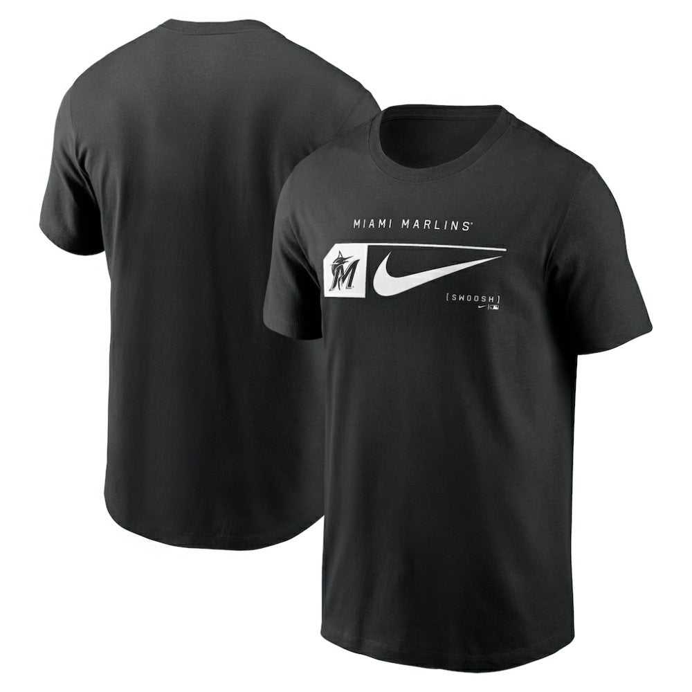 Miami Marlins Fashion Graphic Swoosh T-Shirt - Black | Nike