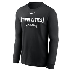 Minnesota Twins Local Nickname Long Sleeve T-Shirt - Black | Nike