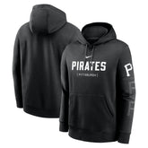 Pittsburgh Pirates Fashion Club Pullover Hoodie - Black | Nike