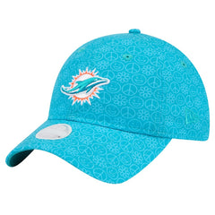 Miami Dolphins New Era Women's Smiley 9TWENTY Adjustable Hat - Aqua on sale