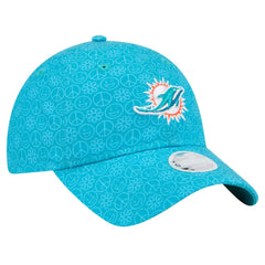 Miami Dolphins New Era Women's Smiley 9TWENTY Adjustable Hat - Aqua on sale