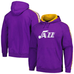 Utah Jazz Hardwood Classics Nights Raglan Pullover Hoodie - Purple | Mitchell & Ness outlet