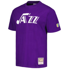 Utah Jazz Hardwood Classics Nights Premium T-Shirt - Purple | Mitchell & Ness discount
