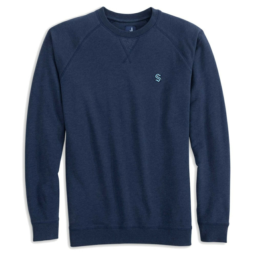 Seattle Kraken johnnie-O Freeman Tri-Blend Raglan Pullover Sweatshirt Deep Sea Blue