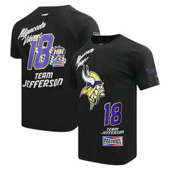 Justin Jefferson Minnesota Vikings Pro Standard Fast Lane Name & Number Player T-Shirt - Black for sale