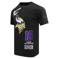 Justin Jefferson Minnesota Vikings Pro Standard Fast Lane Name & Number Player T-Shirt - Black for sale