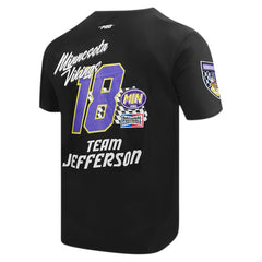 Justin Jefferson Minnesota Vikings Pro Standard Fast Lane Name & Number Player T-Shirt - Black for sale