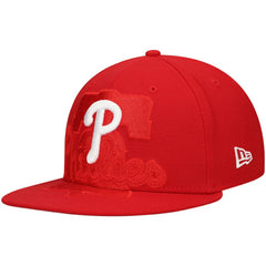 Philadelphia Phillies Shadow Logo 59FIFTY Fitted Hat - Red | New Era