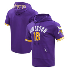 Justin Jefferson Minnesota Vikings Pro Standard Player Name & Number Hoodie T-Shirt - Purple on sale