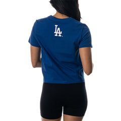 Los Angeles Dodgers The Wild Collective Women's Twist Front T-Shirt - Royal