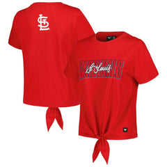 St. Louis Cardinals The Wild Collective Women's Twist Front T-Shirt - Red