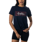Boston Red Sox The Wild Collective Women's Twist Front T-Shirt - Navy