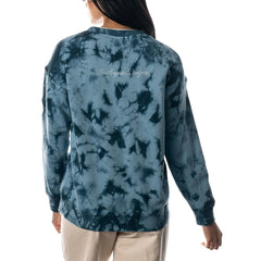 Los Angeles Dodgers The Wild Collective Women's Overdyed Pullover Sweatshirt - Blue