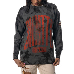 San Francisco Giants The Wild Collective Women's Overdyed Pullover Sweatshirt - Charcoal