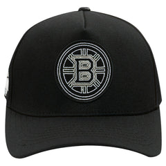 Boston Bruins Pro Standard Paint the City Pinch Front Snapback Hat Black