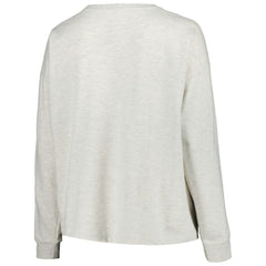 Atlanta Braves Profile Women's Plus Size French Terry Pullover Sweatshirt - Oatmeal