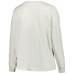Houston Astros Profile Women's Plus Size French Terry Pullover Sweatshirt - Oatmeal