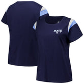 Tampa Bay Rays Profile Women's Plus Size Scoop Neck T-Shirt - Navy