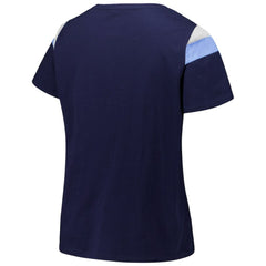 Tampa Bay Rays Profile Women's Plus Size Scoop Neck T-Shirt - Navy