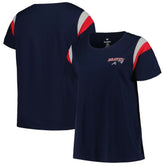 Atlanta Braves Profile Women's Plus Size Scoop Neck T-Shirt - Navy
