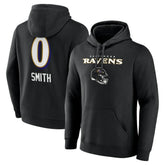 Roquan Smith Baltimore Ravens Team Wordmark Player Name & Number Pullover Hoodie - Black cheap