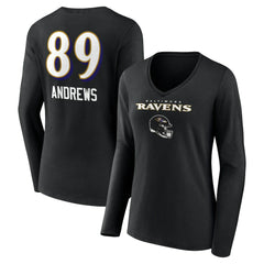 Mark Andrews Baltimore Ravens Women's Team Wordmark Player Name & Number Long Sleeve V-Neck T-Shirt - Black online