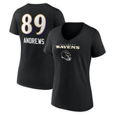 Mark Andrews Baltimore Ravens Women's Team Wordmark Player Name & Number V-Neck T-Shirt - Black cheap
