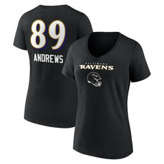 Mark Andrews Baltimore Ravens Women's Team Wordmark Player Name & Number V-Neck T-Shirt - Black cheap