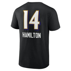 Kyle Hamilton Baltimore Ravens Team Wordmark Player Name & Number T-Shirt - Black sale
