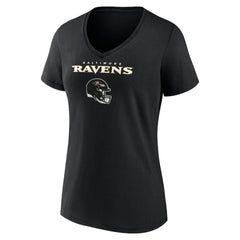 Kyle Hamilton Baltimore Ravens Women's Team Wordmark Player Name & Number V-Neck T-Shirt - Black cheap