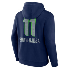 Jaxon Smith-Njigba Seattle Seahawks Team Wordmark Player Name & Number Pullover Hoodie - College Navy outlet