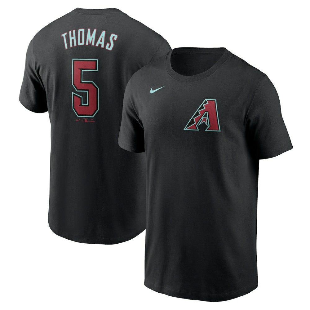 Alek Thomas Arizona Diamondbacks 2024 Fuse Name & Number T-Shirt - Black | Nike