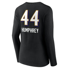 Marlon Humphrey Baltimore Ravens Women's Team Wordmark Player Name & Number Long Sleeve V-Neck T-Shirt - Black online