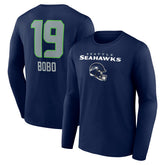Jake Bobo Seattle Seahawks Team Wordmark Player Name & Number Long Sleeve T-Shirt - College Navy outlet