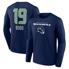 Jake Bobo Seattle Seahawks Team Wordmark Player Name & Number Long Sleeve T-Shirt - College Navy outlet