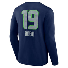 Jake Bobo Seattle Seahawks Team Wordmark Player Name & Number Long Sleeve T-Shirt - College Navy outlet