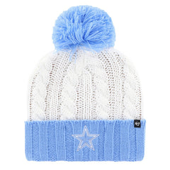 Dallas Cowboys '47 Women's Luminance Cuffed Knit Hat with Pom - White/Light Blue cheap