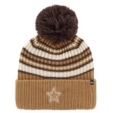 Dallas Cowboys '47 Women's Espresso Cuffed Knit Hat with Pom - Brown for sale